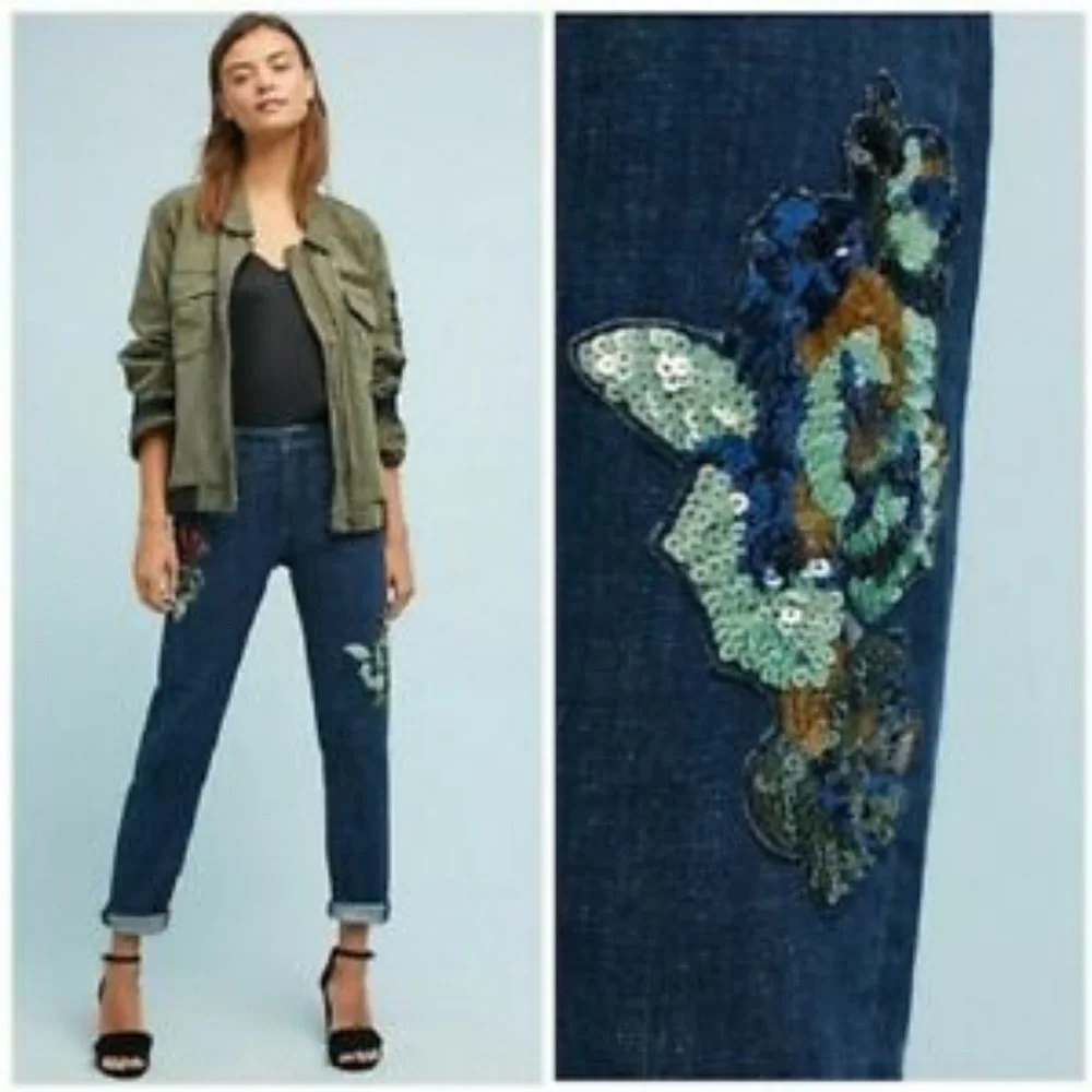 Anthropologie Pilcro Mid-Rise Boyfriend Jeans NWT - Picture 2 of 8
